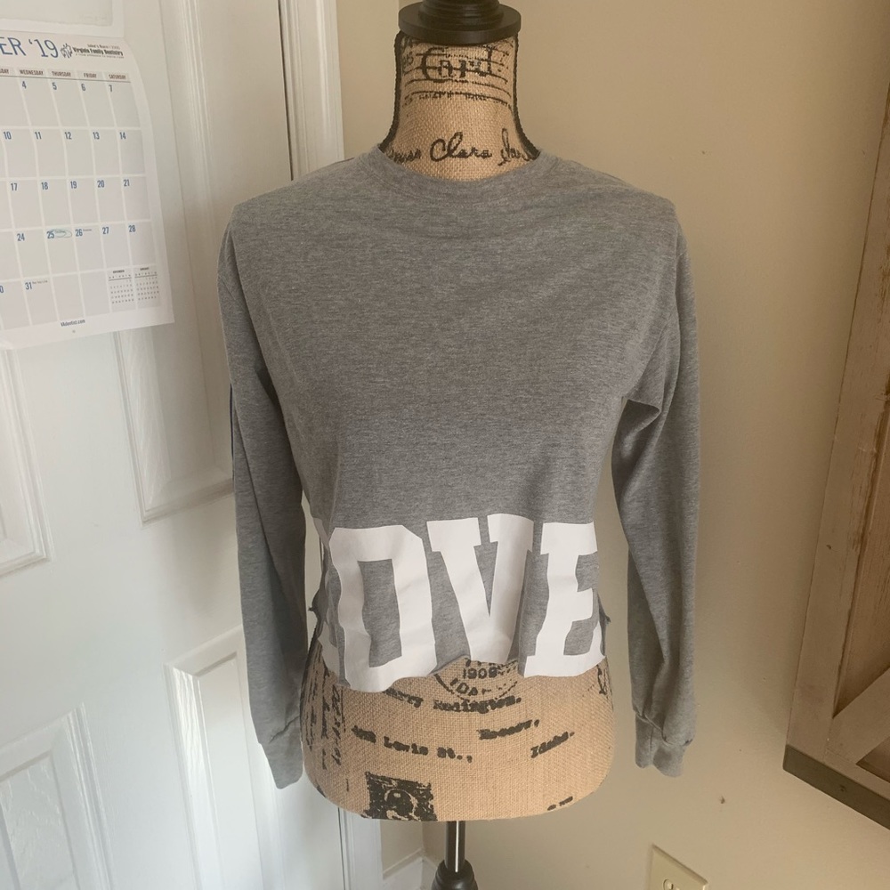 Gray crop top extra small